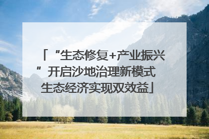 “生态修复+产业振兴”开启沙地治理新模式 生态经济实现双效益
