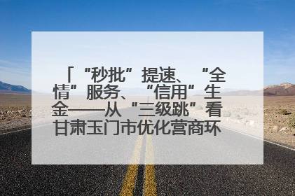 “秒批”提速、“全情”服务、“信用”生金——从“三级跳”看甘肃玉门市优化营商环境的进阶之路