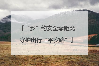 “乡”约安全零距离 守护出行“平安路”