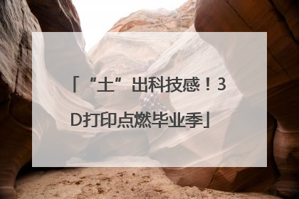 “土”出科技感！3D打印点燃毕业季
