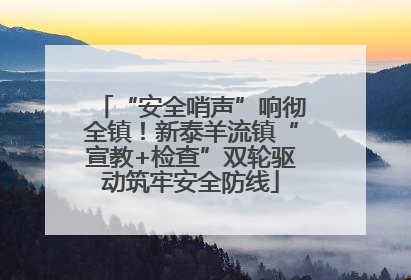 “安全哨声”响彻全镇！新泰羊流镇“宣教+检查”双轮驱动筑牢安全防线