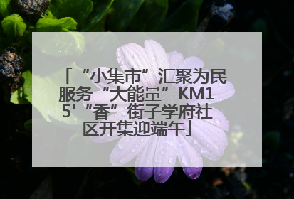 “小集市”汇聚为民服务“大能量”KM15′“香”街子学府社区开集迎端午
