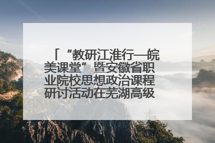“教研江淮行—皖美课堂”暨安徽省职业院校思想政治课程研讨活动在芜湖高级职业技术学校举行