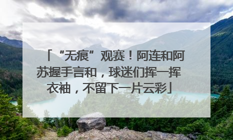 “无痕”观赛！阿连和阿苏握手言和，球迷们挥一挥衣袖，不留下一片云彩