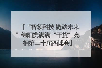 “智领科技·链动未来”绵阳携满满“干货”亮相第二十届西博会