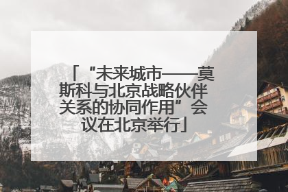 “未来城市——莫斯科与北京战略伙伴关系的协同作用”会议在北京举行
