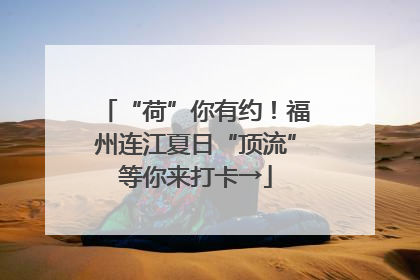“荷”你有约！福州连江夏日“顶流”等你来打卡→