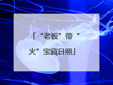 “老板”带“火”宝藏日照