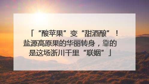 “酸苹果”变“甜酒酿”！盐源高原果的华丽转身，靠的是这场浙川千里“联姻”