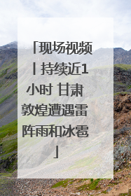 现场视频丨持续近1小时 甘肃敦煌遭遇雷阵雨和冰雹