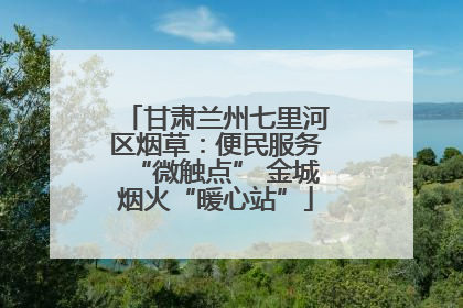 甘肃兰州七里河区烟草：便民服务“微触点” 金城烟火“暖心站”