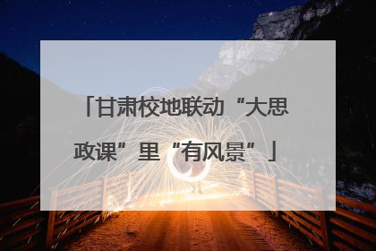 甘肃校地联动“大思政课”里“有风景”