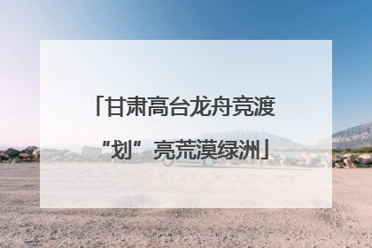 甘肃高台龙舟竞渡“划”亮荒漠绿洲