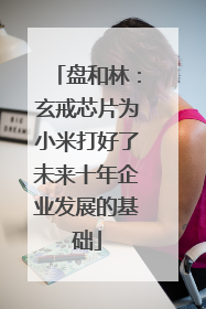 盘和林：玄戒芯片为小米打好了未来十年企业发展的基础