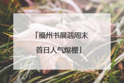 福州书展遇周末 首日人气爆棚