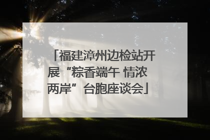 福建漳州边检站开展“粽香端午 情浓两岸”台胞座谈会