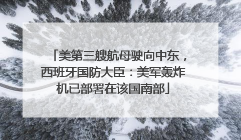 美第三艘航母驶向中东，西班牙国防大臣：美军轰炸机已部署在该国南部