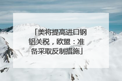 美将提高进口钢铝关税，欧盟：准备采取反制措施