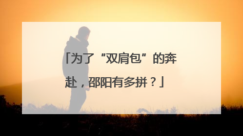 为了“双肩包”的奔赴，邵阳有多拼？