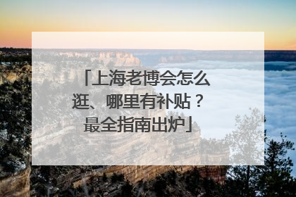 上海老博会怎么逛、哪里有补贴？最全指南出炉