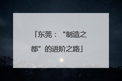 东莞：“制造之都”的进阶之路