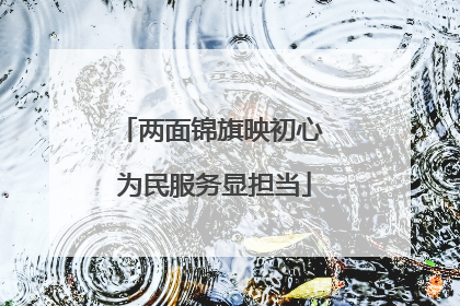 两面锦旗映初心 为民服务显担当