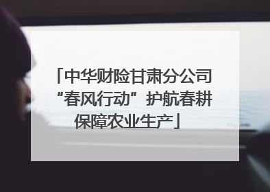 中华财险甘肃分公司“春风行动”护航春耕 保障农业生产