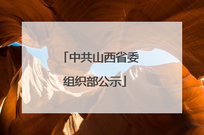 中共山西省委组织部公示