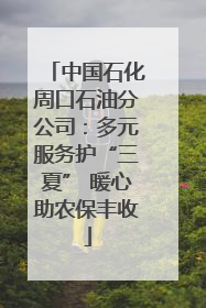 中国石化周口石油分公司：多元服务护“三夏” 暖心助农保丰收