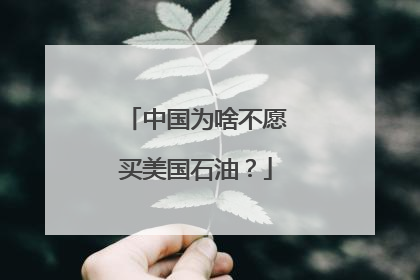 中国为啥不愿买美国石油？