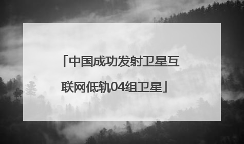 中国成功发射卫星互联网低轨04组卫星
