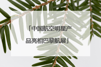 中国航空明星产品亮相巴黎航展