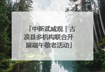 中新武威观｜古浪县多机构联合开展端午敬老活动