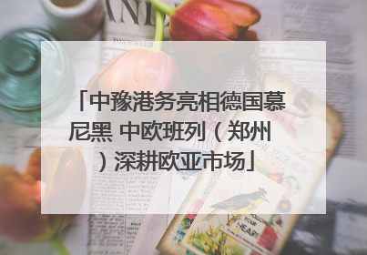 中豫港务亮相德国慕尼黑 中欧班列（郑州）深耕欧亚市场