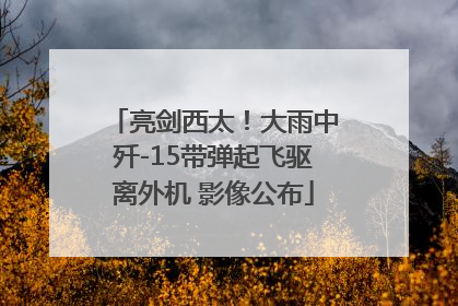 亮剑西太！大雨中歼-15带弹起飞驱离外机 影像公布