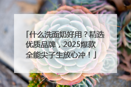 什么洗面奶好用？精选优质品牌，2025爆款全能尖子生放心冲！