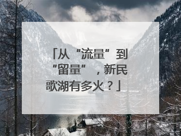 从“流量”到“留量”,新民歌湖有多火?