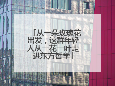 从一朵玫瑰花出发，这群年轻人从一花一叶走进东方哲学