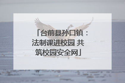 台前县孙口镇：法制课进校园 共筑校园安全网