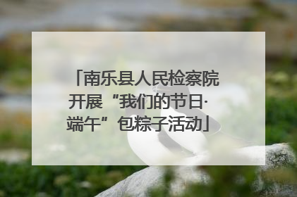 南乐县人民检察院开展“我们的节日·端午”包粽子活动