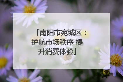 南阳市宛城区：护航市场秩序 提升消费体验