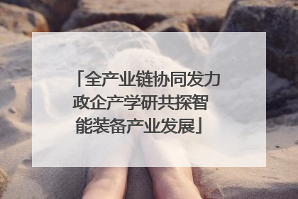 全产业链协同发力 政企产学研共探智能装备产业发展