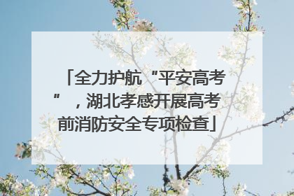 全力护航“平安高考”，湖北孝感开展高考前消防安全专项检查