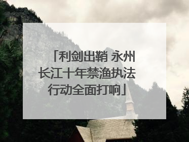 利剑出鞘 永州长江十年禁渔执法行动全面打响