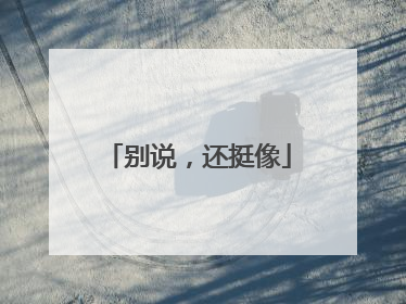别说，还挺像