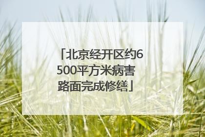 北京经开区约6500平方米病害路面完成修缮