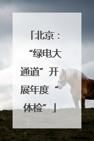 北京：“绿电大通道”开展年度“体检”