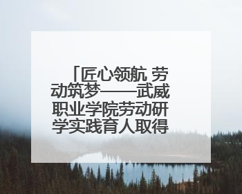 匠心领航 劳动筑梦——武威职业学院劳动研学实践育人取得新成果