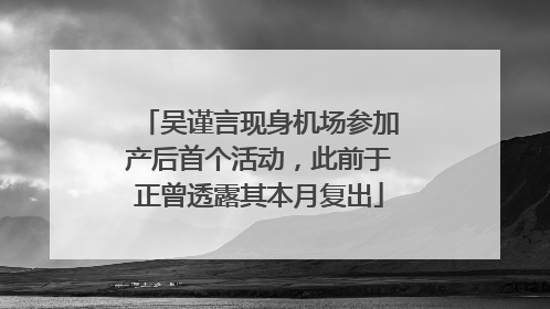 吴谨言现身机场参加产后首个活动，此前于正曾透露其本月复出