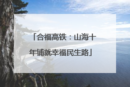 合福高铁：山海十年铺就幸福民生路